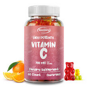 High Potency Vitamin C Gummies 700mg - Immune System Support, Energy Boost