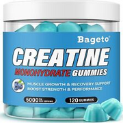 Creatine Monohydrate Gummies 5g (5000mg) Per Serving for Men & Women, Blueberry