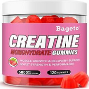 Creatine Monohydrate Gummies 5g (5000mg) Per Serving for Men & Women, Strawberry