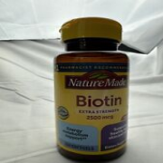 Nature Made Extra Strength Biotin 2500 mcg Healthy Hair Skin & Nail 150 Softgels