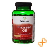 SWANSON Flaxseed Oil 1000mg 100 Capsules Cardiovascular Health Supplement