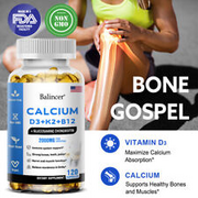 Calcium Zinc & Vitamin D3 K2 30 To 120 Capsules Immune Bones Teeth Muscle