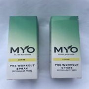 MYO Plant Nutrition Pre Workout Spray  Stimulant Free Lemon 30ml -X2 pack