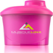 Protein Shaker Screw Top 100% LEAK PROOF Drinks Bottle 400Ml by Musclelinx (Pink