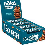 Nakd Caramel Protein Bar - Vegan - Gluten Free - Healthy Snack, 45g (Pack of 16