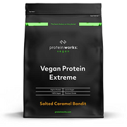 Protein Works - Vegan Protein Extreme | 29g Pflanzliches Protein | Mischung aus Soja, Erbse, Kürbis, braunem Reis und Sonnenblume | Laktosefrei & Glutenfrei | 28 Servings | Salted Caramel | 1kg