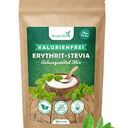 Simply Keto Erythrit Stevia Mix 1kg - Natürlicher Zuckerersatz ohne Kalorien - Stevia Erythrit Mischung mit 100% Süßkraft wie Zucker - Vegan - Geeignet für Lower Carb* & Ketogene Ernährung