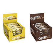 Corny Big Schoko-Banane, Müsliriegel, 24er Pack (24 x 50g) & Big Dunkle Schoko-Cookies, Müsliriegel, 24er Pack (24 x 50g)
