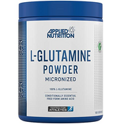 Applied Nutrition L Glutamine Powder - Amino Acid, Muscle Strength & Recovery, Boosts Immune System, Unflavoured (500g - 100 Servings)