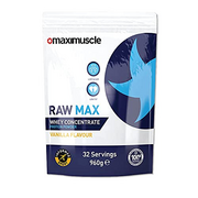 Maximuscle Raw Max | Whey Protein Powder | Protein Shake with Whey Concentrate | Low Fat, Low Sugar, Gluten-Free | Vanilla, 960g - 32 Servings