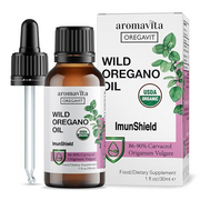 ImunShield Wild Greek Oregano Oil Supplement - Hand-Picked, 86-90% Carvacrol for Advanced Immune & Digestive Support - Organic, Vegan, Non-GMO, Gluten-Free, 1 fl. oz. / 30ml