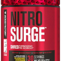 Jacked Factory NITROSURGE Shred Pre Workout Supplement - Energy Booster, Instant Strength Gains, Sharp Focus, Powerful Pumps - Nitric Oxide Booster & PreWorkout Powder - 30Sv, Blueberry Lemonade
