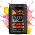 MTN OPS Yeti Mode Pre-Workout Powder - Explosive High-Stimulant with 300mg Caffeine, Creatine Monohydrate, Beta-Alanine, and 45mg Niacin - Pink Lemonade Flavor in 30 Serving Tub