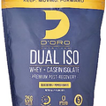 D’Oro Nutrition - Dual ISO Whey & Casein Isolate Protein Powder - Blueberry & Pomegranate Flavor - Premium Post Recovery Protein Powder - 27G of Protein Per Scoop