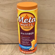 Metamucil Sugar-Free Psyllium Fiber Supplement Orange Powder 15 oz EXP 06/2024