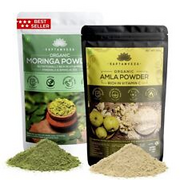 Pure Wellness SAPTAMVEDA 100% Organic Moringa & Amla Powder Combo 150 gm + 150gm