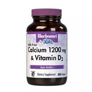 Bluebonnet Milk-Free Calcium 1200 mg & Vitamin D3 60 Softgel