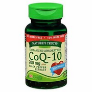 Nature's Truth Enhanced Absorption CoQ-10 plus Black Pepper Extract 200 Mg 50 Ca