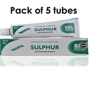 5 Pack SBL Sulphur 10% Ointment Cream Acne Blackhead Scabies Psoriasis Eczema