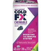COLD-FX Extra Strength Boosting The Immune System 200 mg Grape Chewable, 45 Tabs