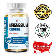 Magnesium Citrate Capsule 1000mg 1/2Bot Sleep Support Muscle Bone Health Fatigue