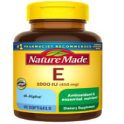 2PK Nature Made Vitamin E 1,000 Iu (450 mg) 60 Sgels 031604011703YN