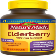Nature Made Elderberry 400 Mg Extract with Vitamin C and Zinc, Dietary Supplemen