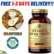 Vitamina E 268 MG (400 UI) (d-alfa tocoferol y tocoferoles mixtos), 100 Cápsulas