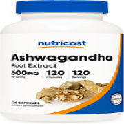 Nutricost Ashwagandha 600Mg, 120 Caps - Non-Gmo, Gluten Free, Ashwagandha Root
