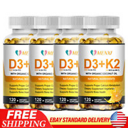Vitamin D3 5000IU & K2 MK7 200mcg Best Natural Powder Vitamin D3 Capsules US