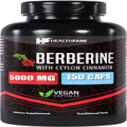 Berberine with Ceylon Cinnamon 5000mg - 150 Capsules - Heart Health & Immune Sup