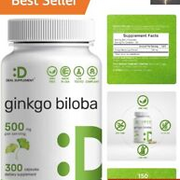 Top Grade Ginkgo Biloba Extract Capsules x 300 - Energy & Eye Health