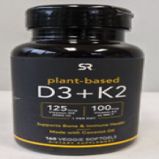 Sports Research - Plant Based Vitamin D3 + K2 - 160 Veggie - Softgels