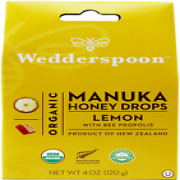 Organic Manuka Honey Drops, Lemon & Bee Propolis, 20 Count (Pack of 1) | Genuine