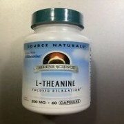 Source Naturals L-Theanine 200 mg 60 Capsules Dairy-Free, Egg-Free, Gluten-Free,