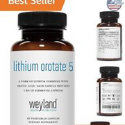 Vegetarian Lithium Orotate Capsules - Enhanced Bioavailability for Mood Support