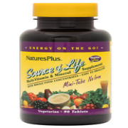 NaturesPlus Source of Life Mini-Tabs - Easy to Swallow Whole Food Multivitamin w