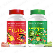 Fruit and Vegetable Capsules All Natural Health Care Multivitamins 90 Caps