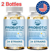 Probiotics Digestive Enzymes 100 Billion CFU Potency 240 Capsules Immune Health