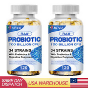 Prebiotic & Probiotics 240 Capsules Gas Digestive Enzymes, Bloating Relief MENXI