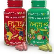 Fruits and Veggies Whole Food Supplement with Superfood 180 Fruit Capsules 1 Set