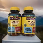 2-pk Nature Made CoQ10 400mg 90 Softgels each bottle Extra Strength Exp 08/2026