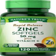 Nature's Truth Vitamins Rapid Release Zinc + Vit C Soft Gels 120ct