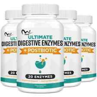Orgabay Digestive Enzymes 1000mg with Postbiotics, Digestion and Gut
