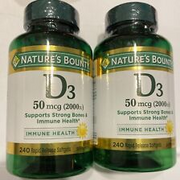 Nature’s Bounty Vitamin D3 2000IU, 50MCG 480 Rapid Gels  BONE IMMUNE HEALTH 9-24