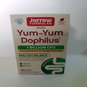 Jarrow YUM YUM Dophilus Probiotics, Natural Raspberry Flavor 120 Chews Exp 11/24