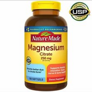Nature Made Magnesium Citrate 250 mg., 180 Softgels Exp 11/2025