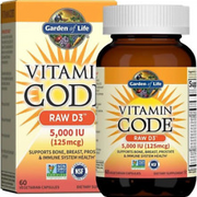 Garden of Life Vitamin Code Raw D3 5000 IU Whole Food  60 Caps Exp10/25 Sealed