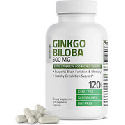 120 CAPSULES GINKGO BILOBA LEAVES 500 mg MEMORY CONCENTRATION ANTIOXIDANTS