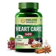 Himalayan Organics Heart Care Supplement ,CoQ10,Arjuna Bark ,Grape Seed,60 table